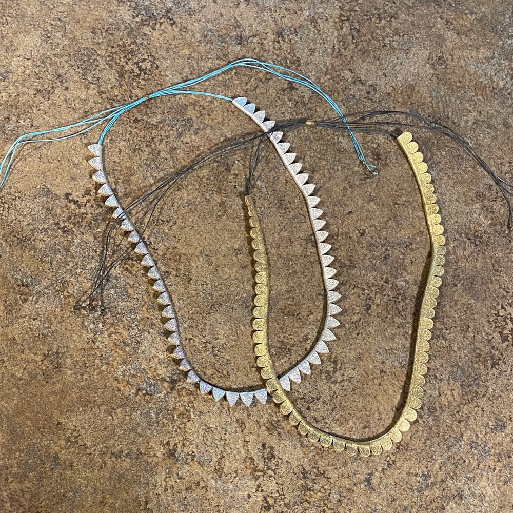 Gold & Silver Adjustable Leather Necklaces